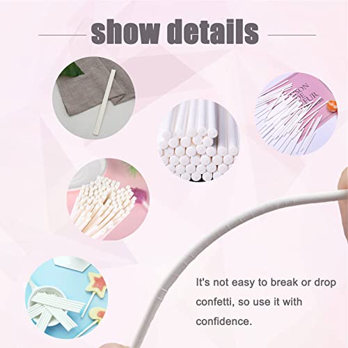500 Pcs 4-Inch White Lollipop Sticks,Cake Pops Sticks,Paper Treat Sticks Sucker Stick for Cake Toppers,Dessert,Chocolate,Cookie,Candy(3mm) - size: 4 Inch (Pack of 500)