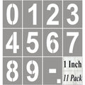 1 Inch Number Stencils for Painting - 11 Pack Number Stencil Templates for Curb Address, Cakes, Cookies, Mailboxes and Crafts, Reusable House Numbers Stencils for Wood Signs & Cement Wall Art - size: 1 Inch