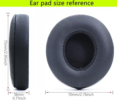 Replacement Ear Pads Compatible with Beats Solo 3.0 Wireless Black - color: Black