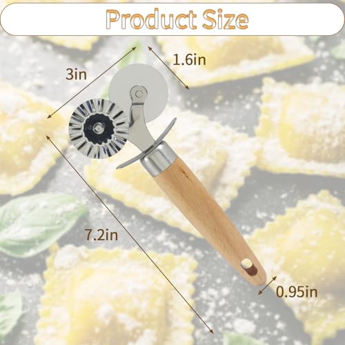 Double Wheel Dual-Head Pastry Cutter, 1Pcs - size: Double Wheel