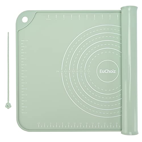 Silicone Pastry Non Stick Baking Mat 24"*16" Dough Rolling Edge Heightening - color: Green, size: 24"L x 16"W