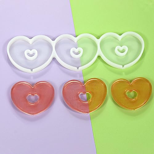 mostsom Silicone Lollipop Mold,Love Wings/Heart/Round Shape Mold,Cake Lollipop Fondant Mold,For Making Lollipop Chocolate Candy Cookie,Hard Candy,No Sticks 2PCS (Z Heart) - size: Z_ Heart