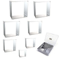 ZADE Square Cookie Cutter Set, 7pcs Different Size Square Biscuit Mold - color: Square