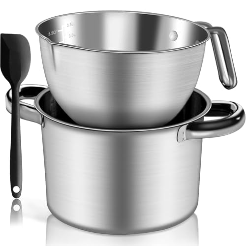 Marsheepy 3.1QT Double Boiler Melting Pot with 4.5QT Stainless Steel Pot - size: 3500ML
