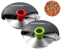 2 Pack Pizza Cutter Wheel –Sharp Premium 18/8 Stainless Steel Blade with Protective Cover – Easy Grip Slicer for Pizza, Dough, Pastry & More