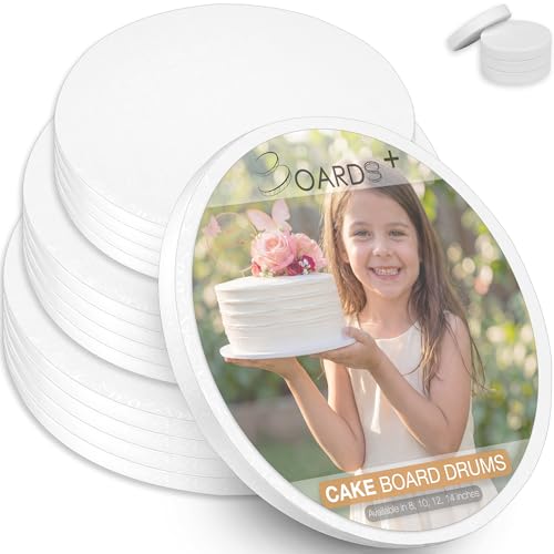 0.5" Cake Drum 8, 10 & 12 Inch (4 Pack Per Size) Value Bundle - size: 8" + 10" + 12"