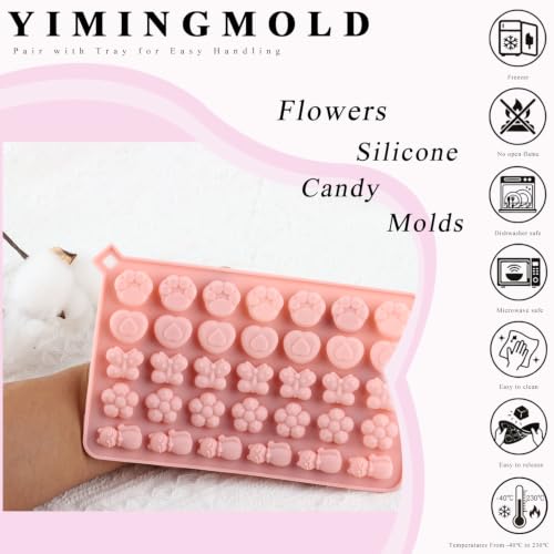 34 Cavity Flowers Silicone Candy Molds