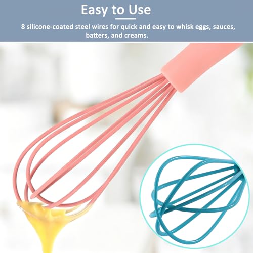 Mini Whisk, Small Silicone Whisk, Tiny Hand Egg Mixer for Flour Cake Egg - color: Gray