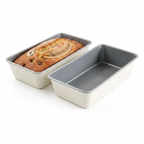 2 Pack 9x5 Inch Loaf Pan, Heavy Duty Nonstick Bread Pans for Baking