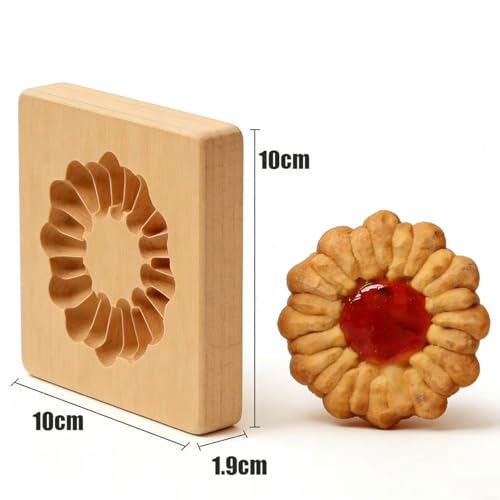 Carved Wooden Gingerbread Cookie Mold,3D Wooden Baking Mold Cookie Biscuit Press Stamp Molds,Cookie Cutter,Cookie Stamp,DIY Biscuit Stamp Mould for Halloween Thanksgiving Christmas,Shape A 10*10*1.9cm - color: Shape A 10*10*1.9cm