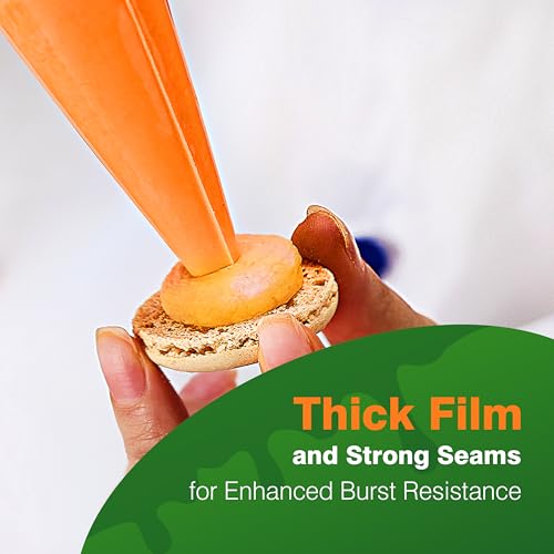 Biobased Disposable Piping Bags 16 Inch, Eco-Friendly Cake Decorating Pastry Bags, Anti-Burst, Pack of 150 - size: 16 inch