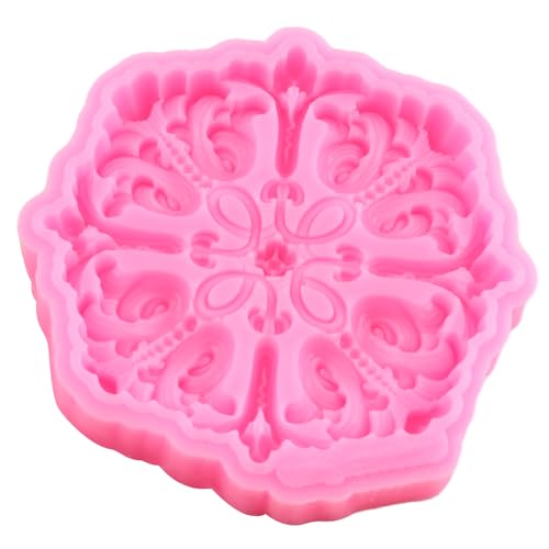 Baroque Fondant Mold Relief Flower Lace Silicone Chocolate Mold - color: Style O