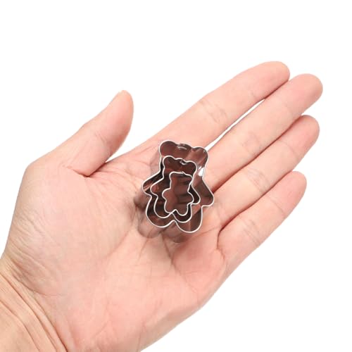 HARFINGTON 3Pcs Bear Cookie Cutters Set Assorted Sizes Stainless Steel Holiday Cookie Cutters Biscuit Mould for Pastry Fondant Cake Cookie Cheese Gifts - style: Bear