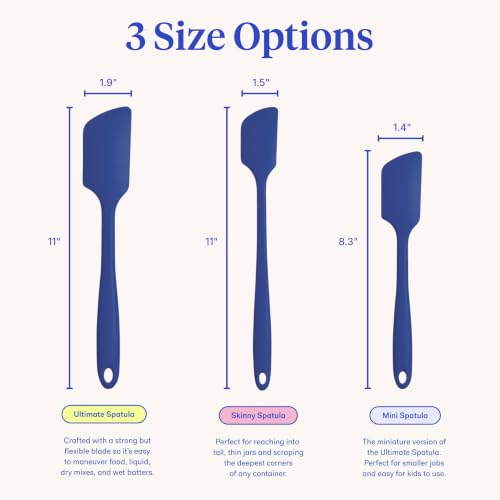 GIR Premium Silicone Seamless Spoonula – Ultimate, Navy Blue - color: Navy, size: Ultimate - 11 IN