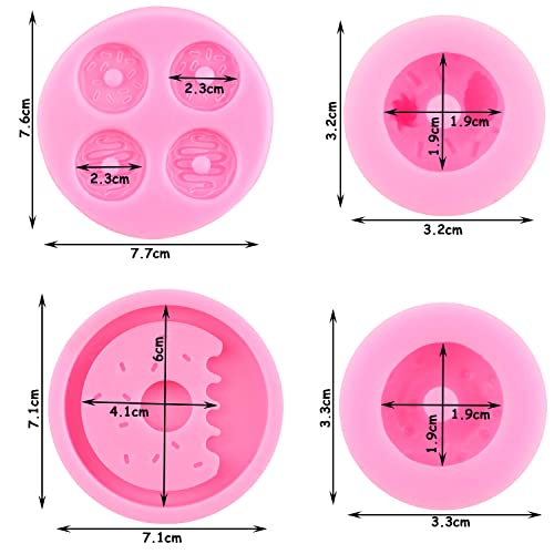 ZiXiang Donut Silicone Mold Doughnut Fondant Molds Set Of 4 - color: Style E