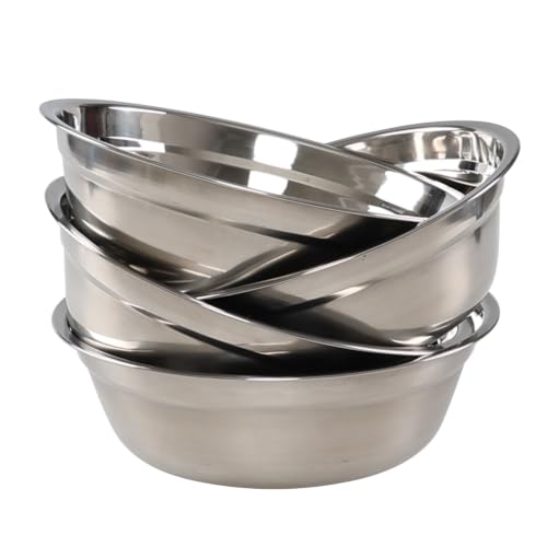 Kekow 4 Pack Large Stainless Steel Mixing Bowl, Deep Stainless Bowl