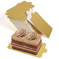 HANSGO Mini Square Golden Cardboard Cake Base,Single Cupcake Container 100PCS Cake Paper Plates Dessert Board Base Grease-Proof and Freezer-Durable Pastry Cardboard - size: Square Cake Base
