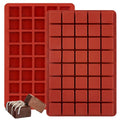 JOERSH Square Silicone Caramel Hard Candy Molds, 2 Pack, 1.2" x 1.2" x 0.7" - color: 2 Pcs: 40 Cups, 1.2x1.2x0.7 Inch