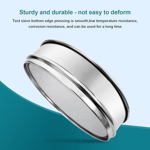 7.9" (20cm) 304 Stainless Steel Lab Sieve, 50 Mesh (0.355mm) Screen Sifter - size: 50Mesh(0.355mm)/Ф7.9in