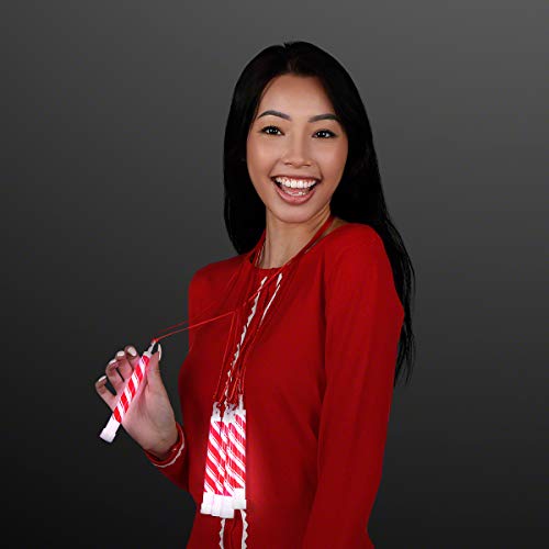 25 Pack of Premium 6" Candy Cane Christmas Glow Sticks