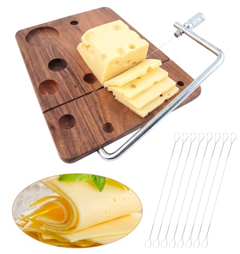 10 Pcs Cheese Cutting Wire Replacement, 5.5" Stainless Steel Replacement Wires for Cheese Slicer, Easy To Use Wires for Marble Cheeses Slicer, Egg & Butter (Fits Slicing Board)