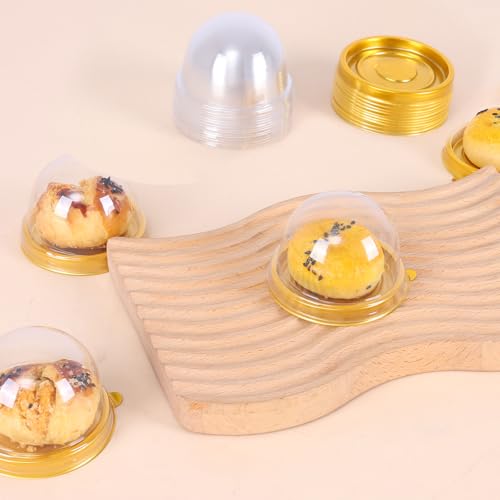 50 Pcs Mini Cake Containers with Clear Dome Lids