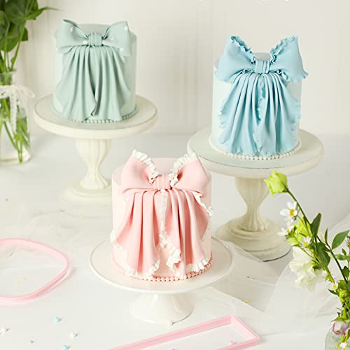 KALAIEN Bow Cookie Cutter, 3Pcs Plastic Bowknot Cutter Sets - color: Large Bow Tie