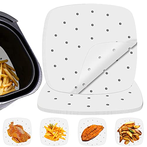 Air Fryer Parchment Paper Liners, 9 Inch 100 Pcs - color: White, size: 9IN