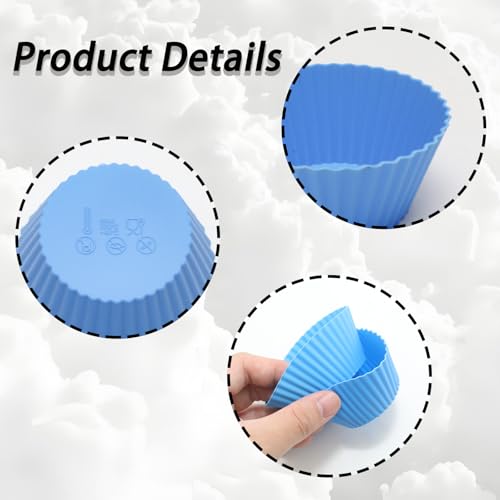 36 Pack Silicone Baking Cups, Reusable Muffin Liners Non-Stick Cupcake Molds, Small Baking Cups Truffle Cake Pan Set for Baking, Dishwasher Safe & Easy to Remove, Multicolor - size: Pack of 36