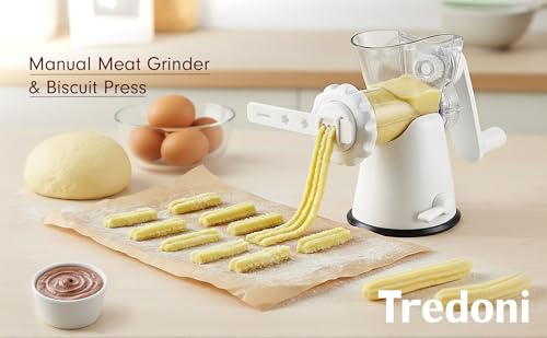 Tredoni #5 Manual Meat Grinder & Biscuit Press Machine Cookie Maker