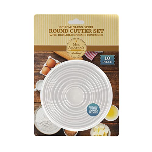 Mrs. Anderson's Baking Cookie Fondant Cutters, Graduated Round - size: Set of 5