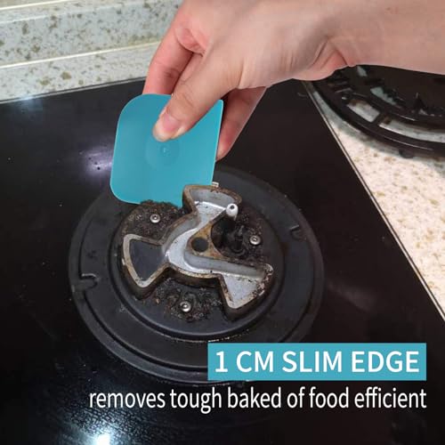 Herda Premium Pan Pot Scraper Dish Scraper, Kitchen Plastic Food Scraper - color: Blue, size: 5-PACK