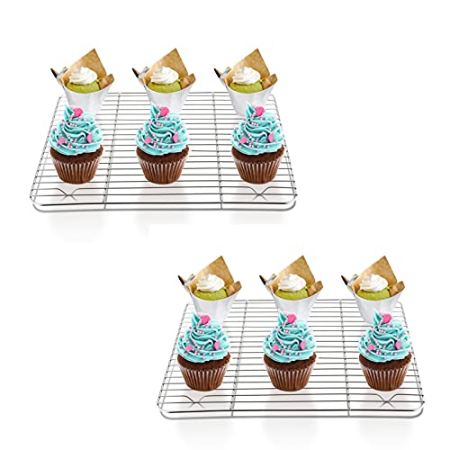 P&P CHEF 4 Pcs Baking Wire Rack for Cooling, 9.7 Inch - size: 9.7 Inch