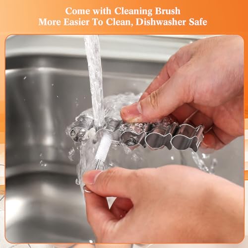 2Pcs Goldfish Cracker Cutters, 18/8 Stainless Steel Food-Grade for Baking