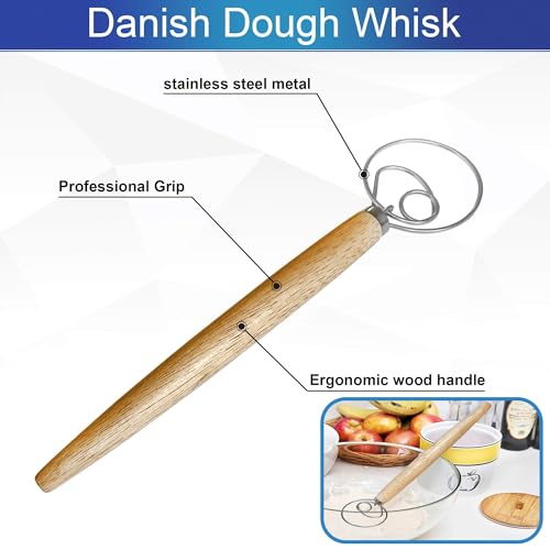 10inch Oval Banneton Proofing Basket Set Bread Baking Kit, Dough Scraper, Bread Lame, Danish Dough Whisk Sourdough Proofing Basket Artisanal Bread Making Tools and Supplies Set - size: 10inch oval