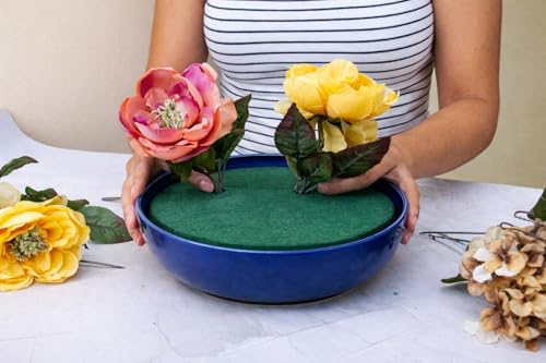 FLOFARE Floral Foam Round Soft and Odorless Foam for Flower Arrangement Supplies, Crafts, Wedding, Birthdays, and Occasions (Extra Large 9.8") - size: Extra Large 9.8"