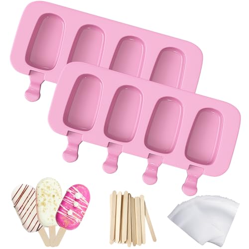Ozera 2 Pack Popsicles Molds, Cake Pop Molds, Pink - color: Pink