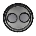 11 & 9 Inch Round Tart Pans with 2Pcs 4'' Mini Pans. Removable Bottom, Non-Stick Coating, Rugged Carbon Steel for Tart Quiche Pie Making. Gift for Christmas Thanksgiving Party Festival Family - size: (11+9+4) IN