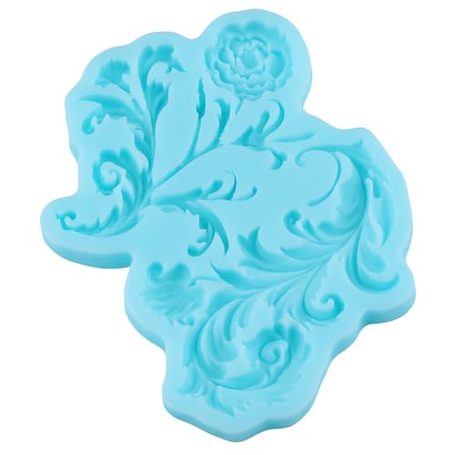 Baroque Flower Fondant Molds Baroque Scroll Flower Silicone Mold - color: Style G
