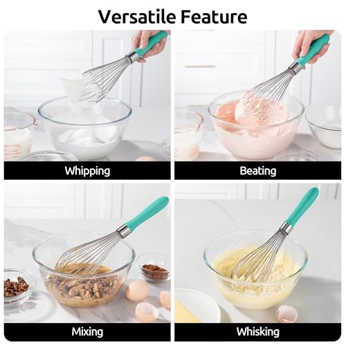 U-Taste Wire Whisk for Cooking, 18/10 Stainless Steel Wisk, L/Aqua Sky - color: Aqua Sky, size: Large