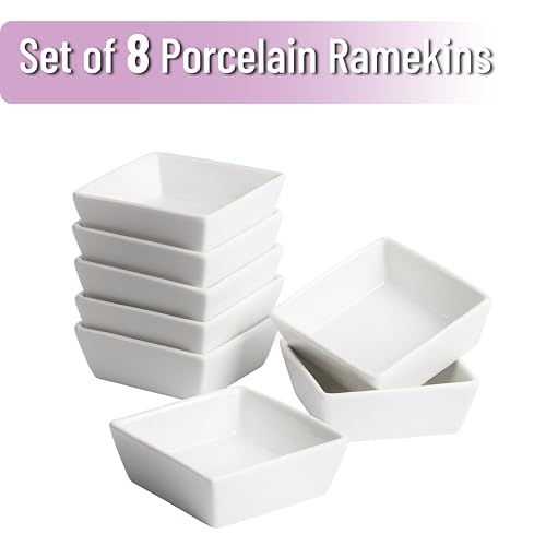 BTaT- Ramekins, Square, 4 oz, Set of 8, Oven Safe Ramekins - style: 4 oz, 8 Pack