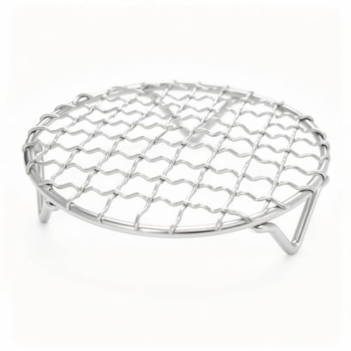 Cooling Rack 6.5 Inch Round Stainless Steel - Multi-Use Wire Rack for Cooking, Baking, Cookie Cooling, Steaming & BBQ - Sturdy 20mm Legs for Even Airflow, Durable Versatile Kitchen Tool for Home Baker - size: 6.5 inch
