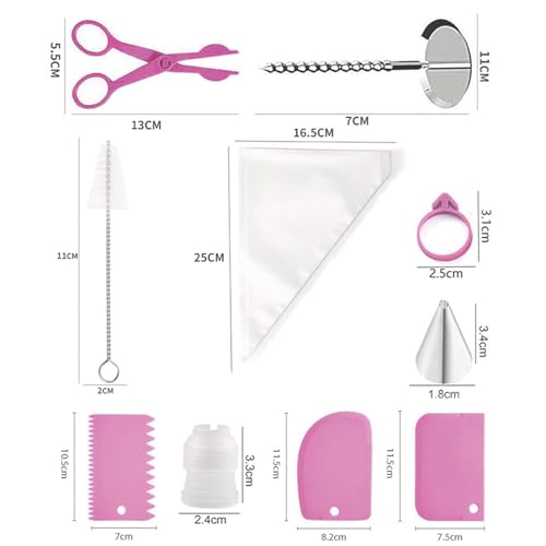 Cake Decorating Kit, 120 Pcs Piping Bags and Tips Set