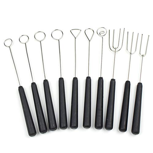 O'Creme Chocolate Dipping Tools, Set of 10 - size: 10-Piece Set