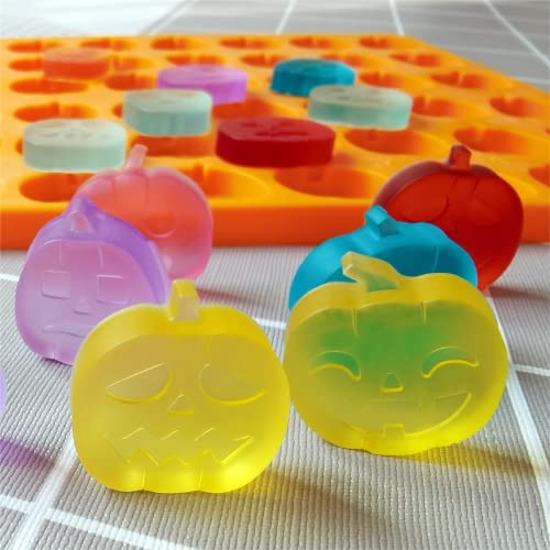 Pumpkin Candy Chocolate Silicone Molds - color: orange pumpkin