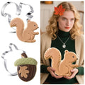Teenyyou 2 Pcs Extra Large 8" Fall Cookie Cutters, Squirrel & Acorn - style: Squirrel and Acorn