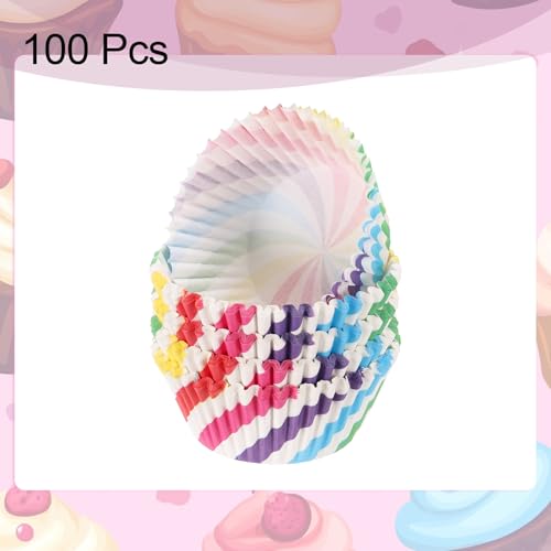 HARFINGTON 100 Count Cupcake Liners Cupcake Cups Windmill - color: White 1