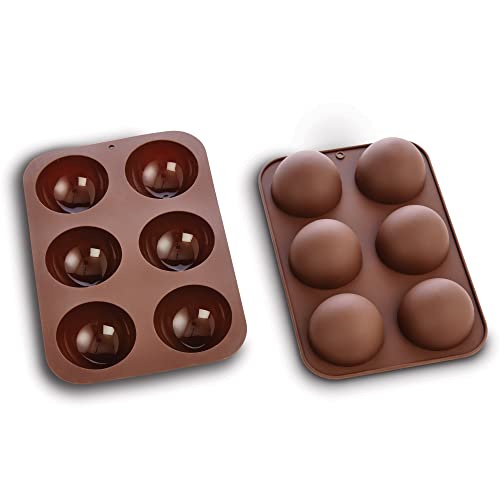 Mrs. Anderson’s Baking Hot Cocoa Bomb Semi Sphere Forms, Non-Stick European-Grade Silicone, Set of 2 - style: Cocoa Bomb