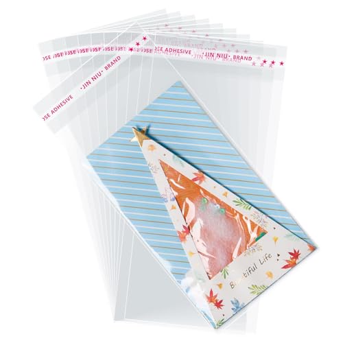 Self Sealing Cellophane Bags 6x12 Inch, 200 Pack Clear Resealable Cookie & Treat Bags, Self Adhesive Party Favor Bags for Candy, Bakery & Small Business Packaging - color: 6X12 inch