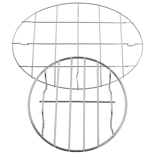 2 Pack Cooking Racks, 9.8 Inch Oval with 5.9 Inch Round